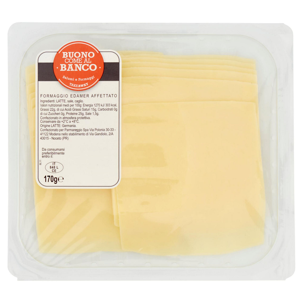 Formaggio Edamer affettato 170 gr - Immagine 01