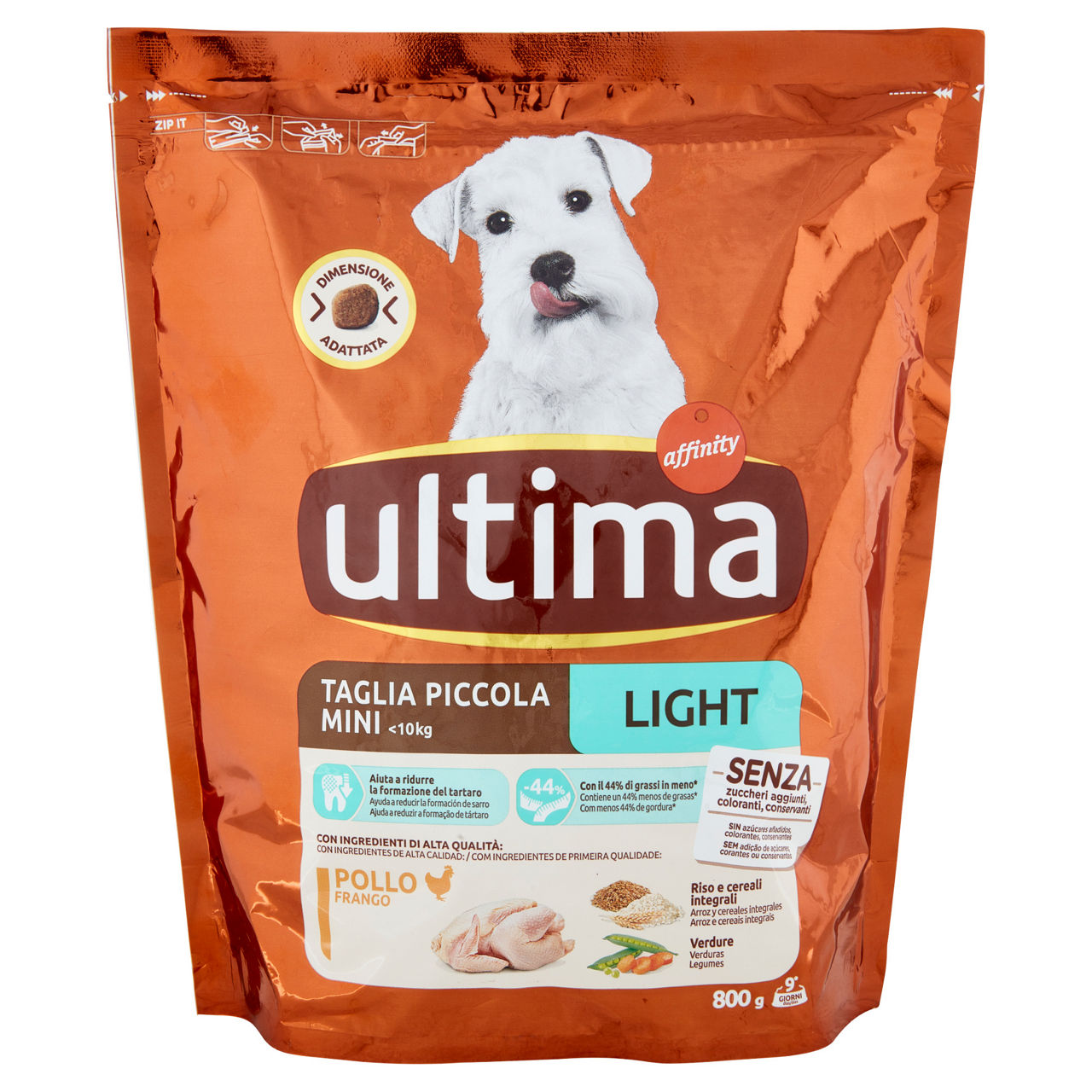 Croccantini pe cani mini light pollo 800 gr