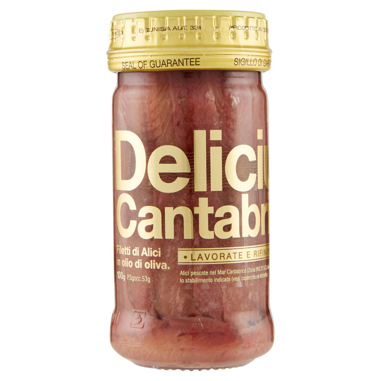 Filetti di alici tesi  o.o delicius cantabrico gr.100