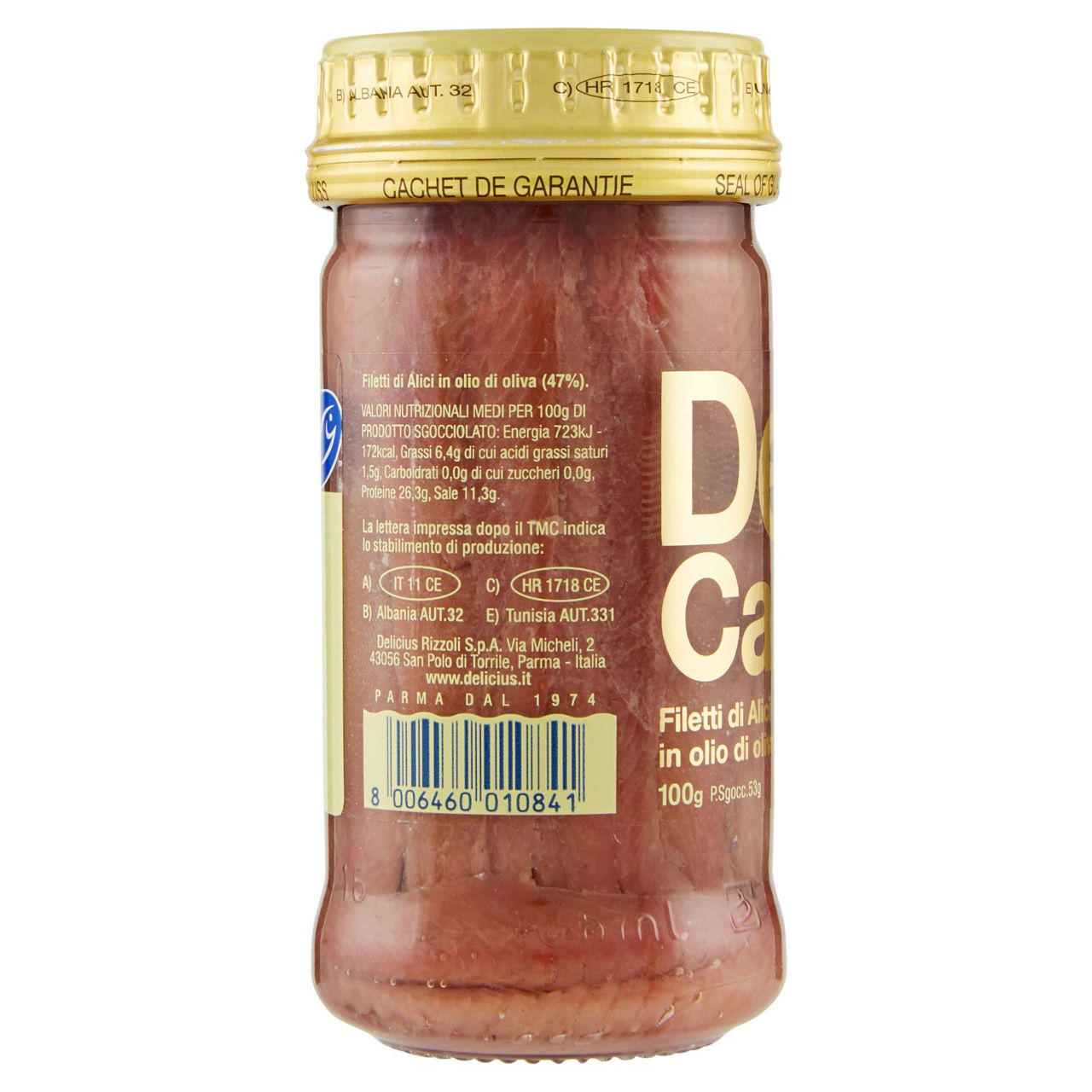 Filetti di alici tesi  o.o delicius cantabrico gr.100 - Immagine 51
