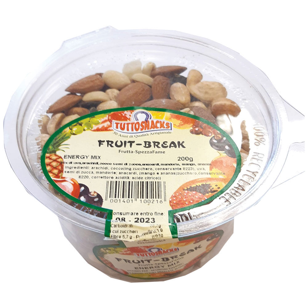 Energy mix gr.200 - misto arachidi uvetta anacardi mirtilli goji semi zucca mand