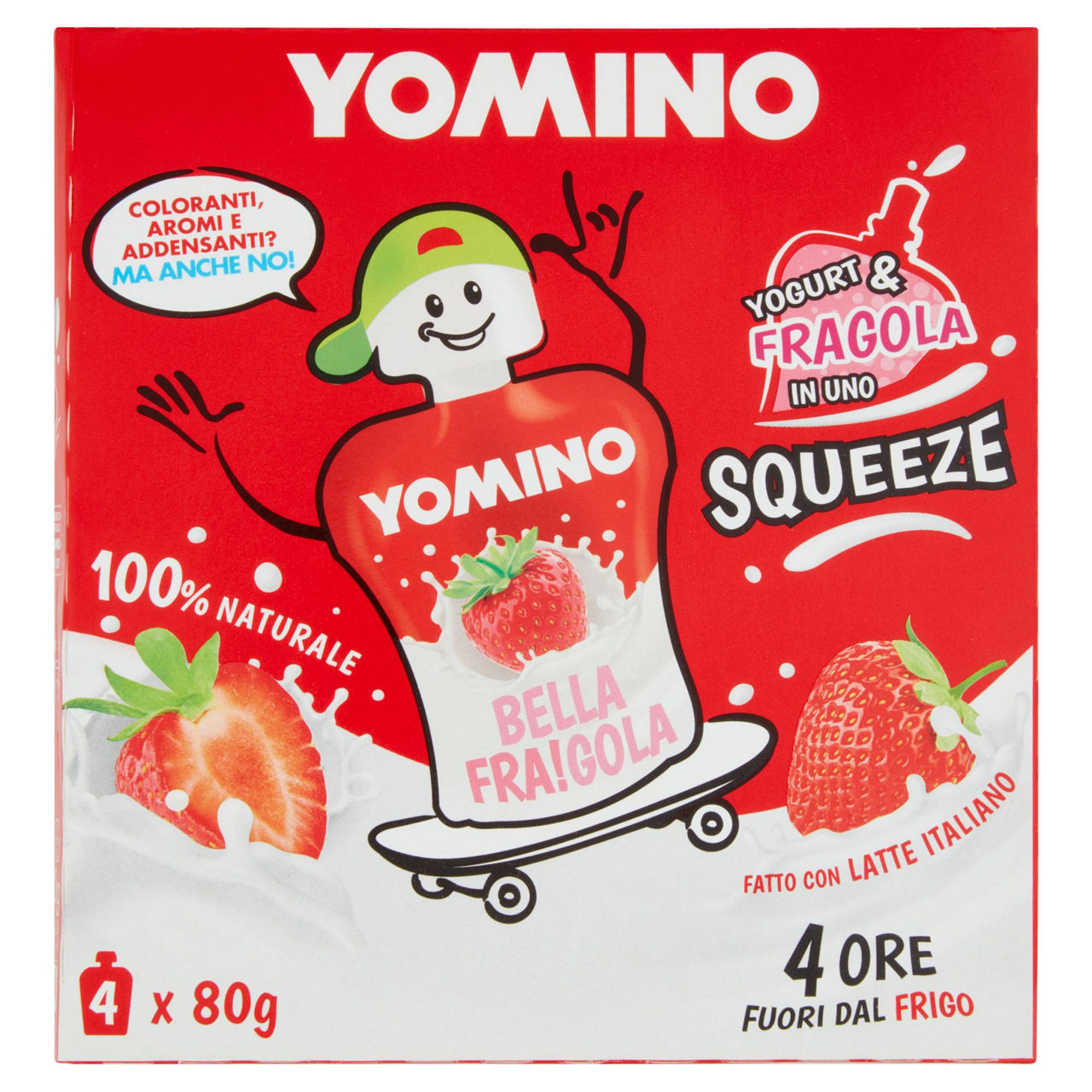 Yogurt da bere alla fragola 4 pz da 80 gr - Immagine 01