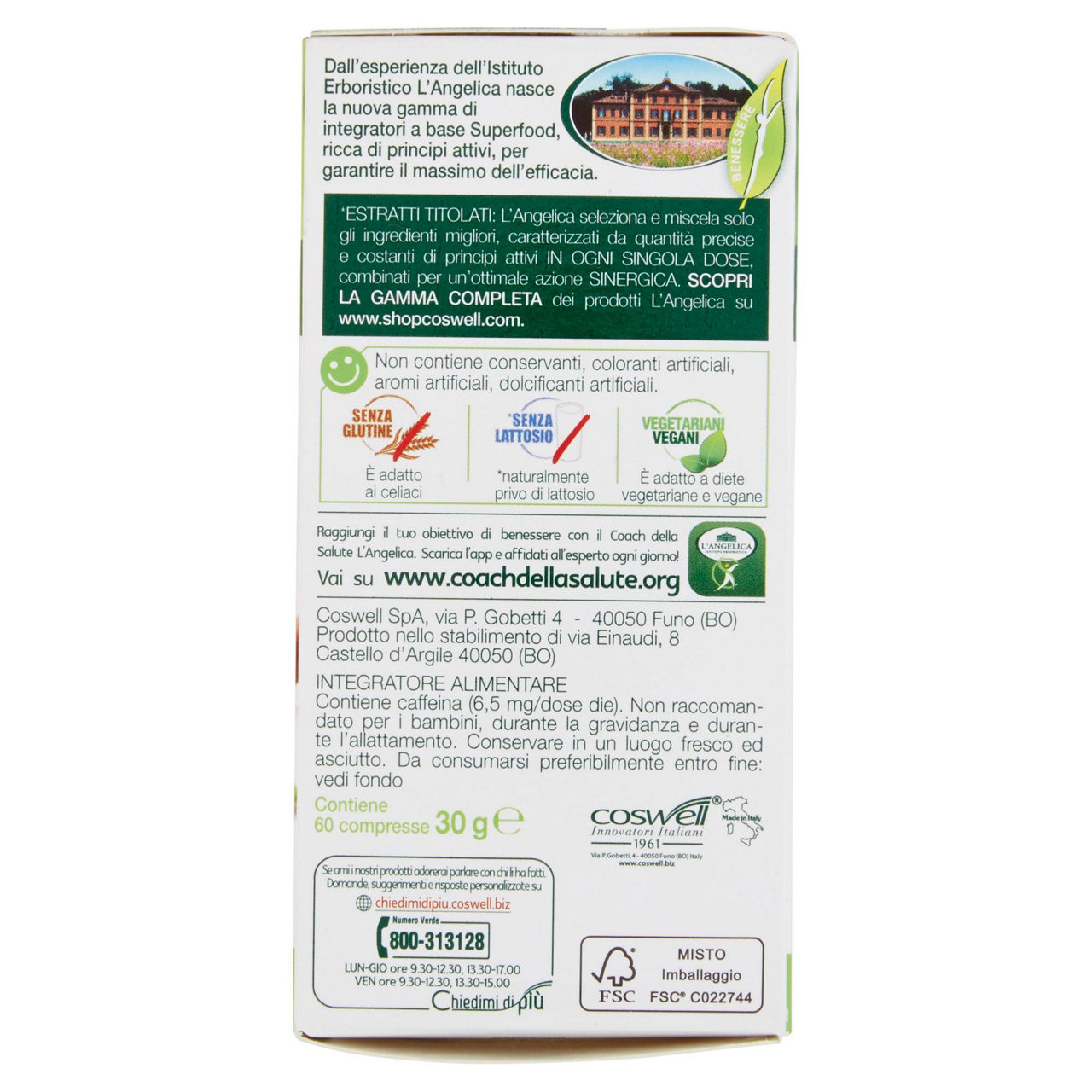 INTEGRATORE MATCHA L'ANGELICA 60 CPS 30 GR - Immagine 11