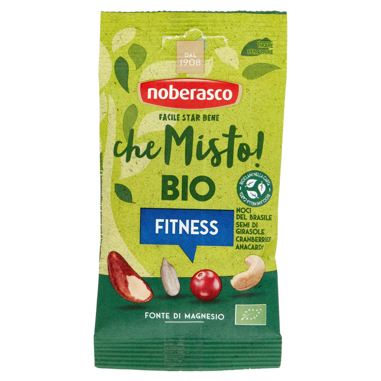 Mix fitness bio di frutta secca mirtilli rossi e semi 40 gr - Immagine 01