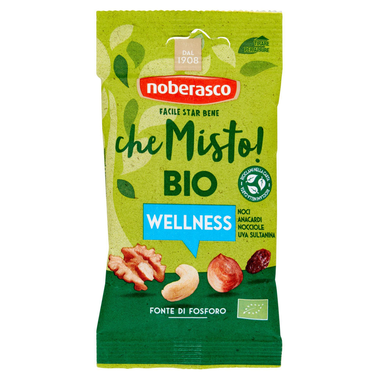 Mix wellness bio di frutta secca sgusciata e disidratata 40 gr