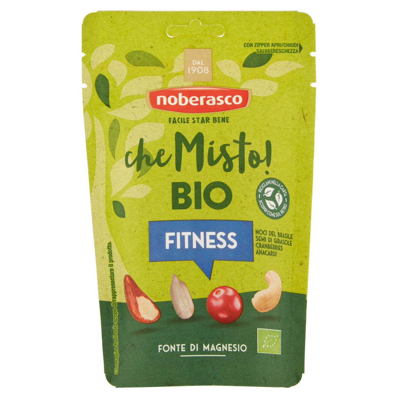 Mix fitness bio di frutta secca mirtilli rossi e semi 130 gr - Immagine 01