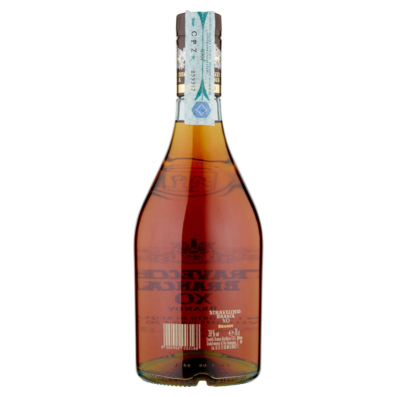 Brandy stravecchio xo 38 gradi branca bottiglia ml 700 - Immagine 11