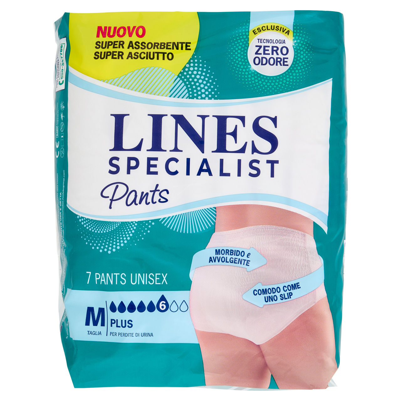 ASSORBENTI PER INCONTINENZA LINES SPECIALIST PANTS UNISEX PLUS M PZ.7 - Immagine 01