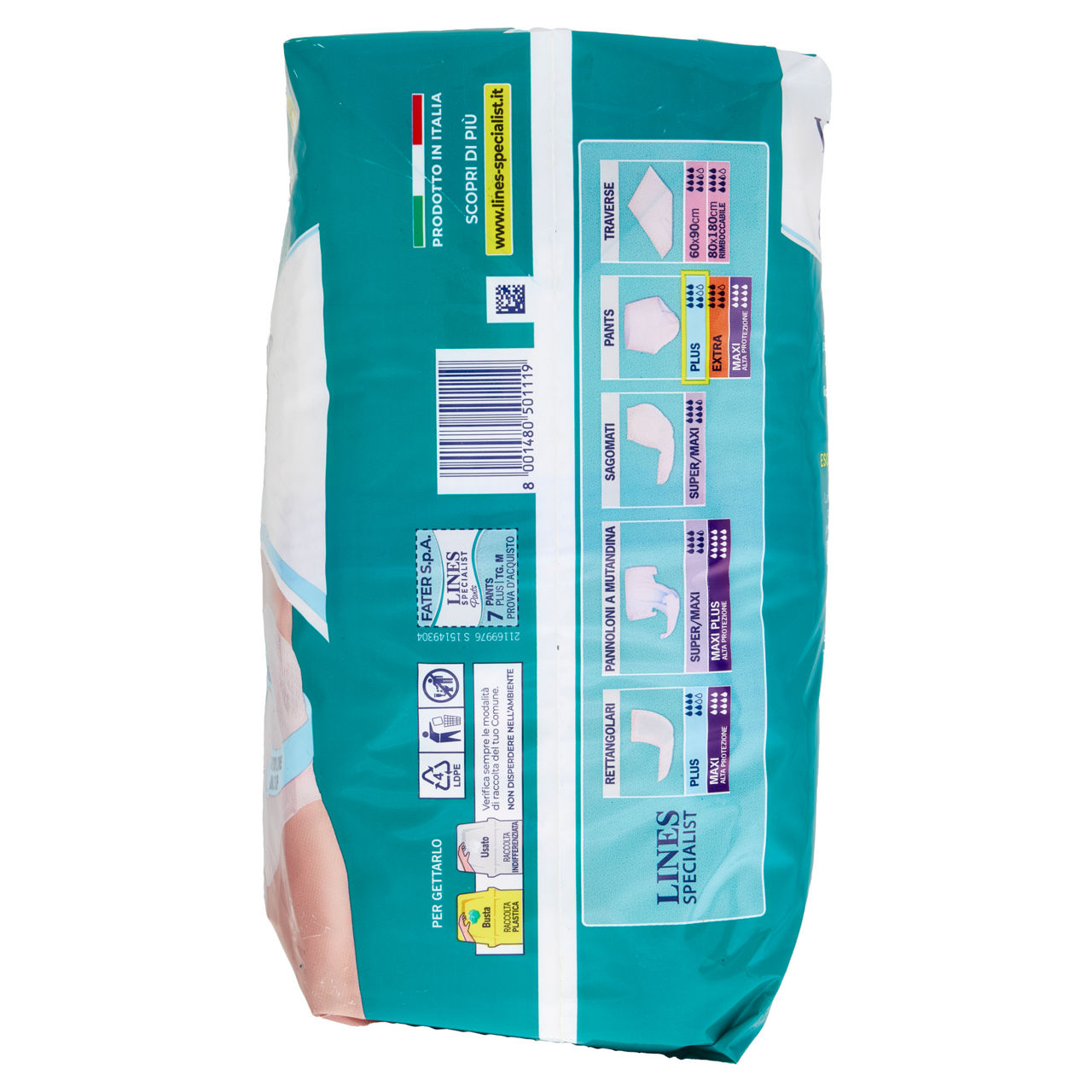 ASSORBENTI PER INCONTINENZA LINES SPECIALIST PANTS UNISEX PLUS M PZ.7 - Immagine 51