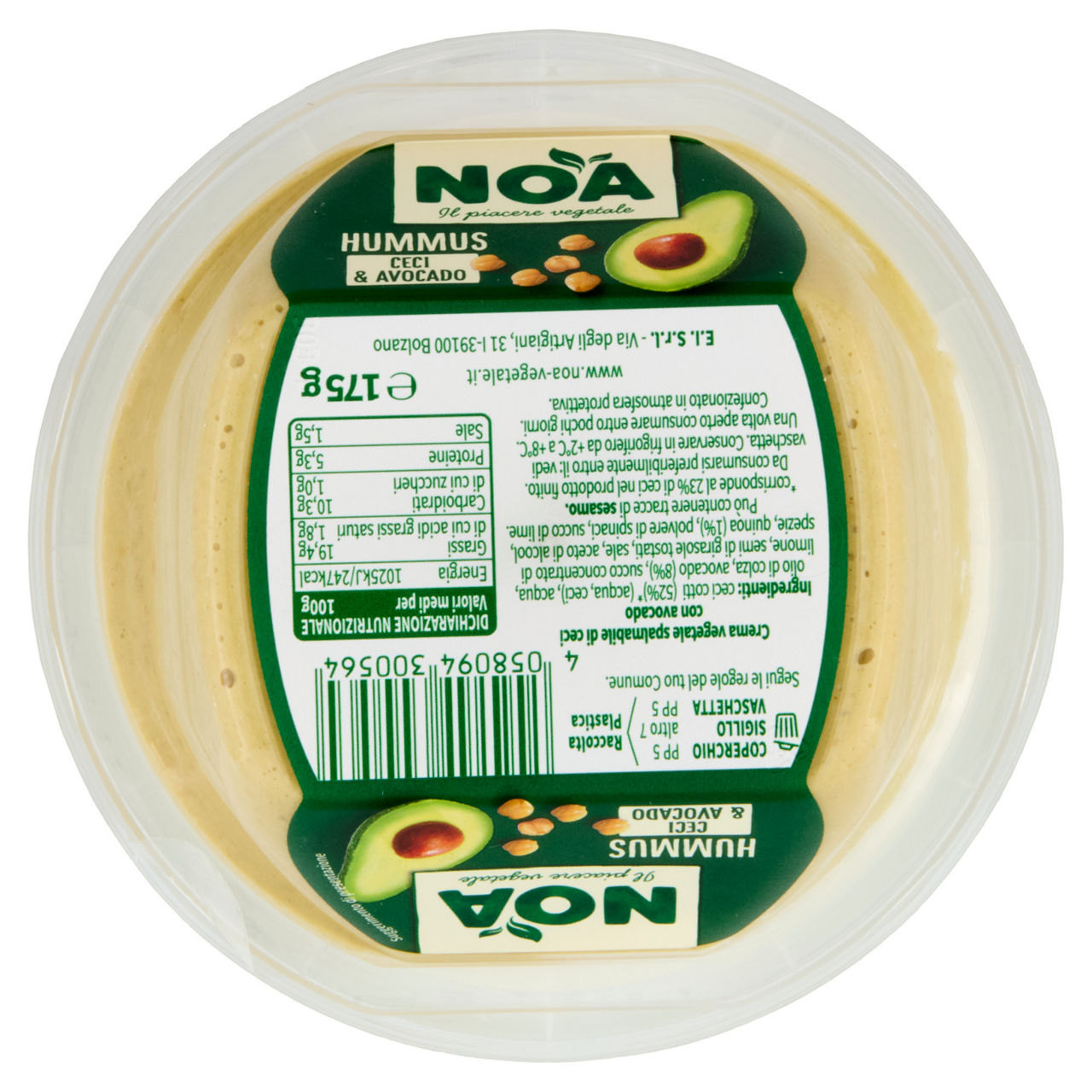 Hummus di ceci e avocado 175 gr - Immagine 51