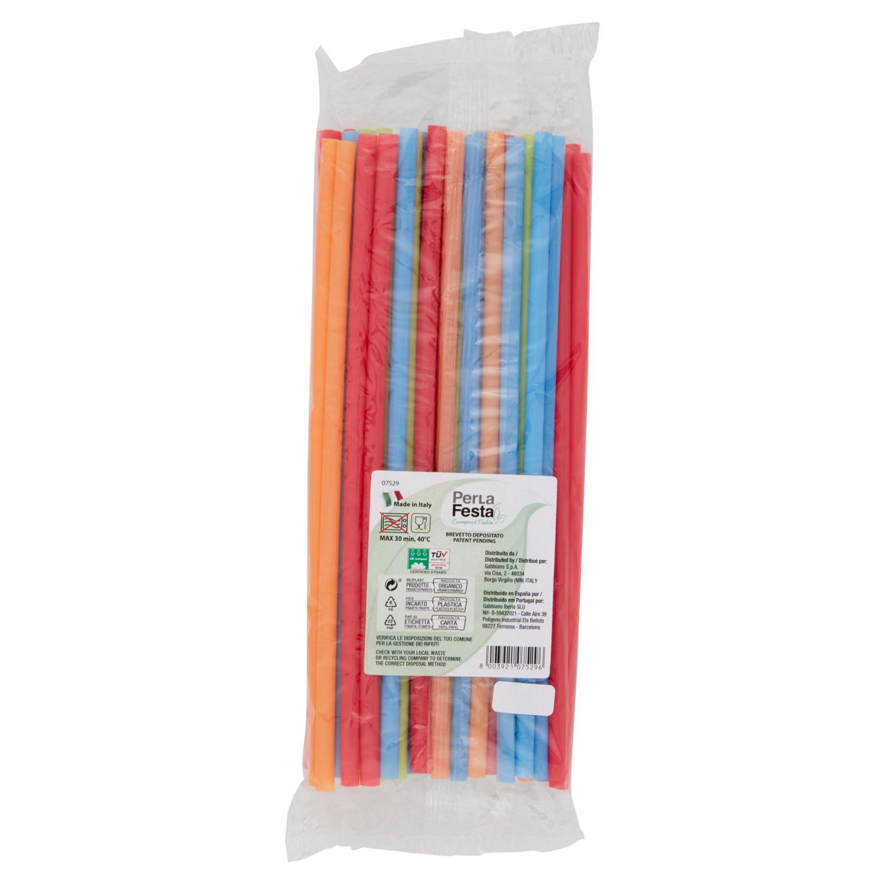 Cannucce compostabili color perlafesta pz 50 - Immagine 11
