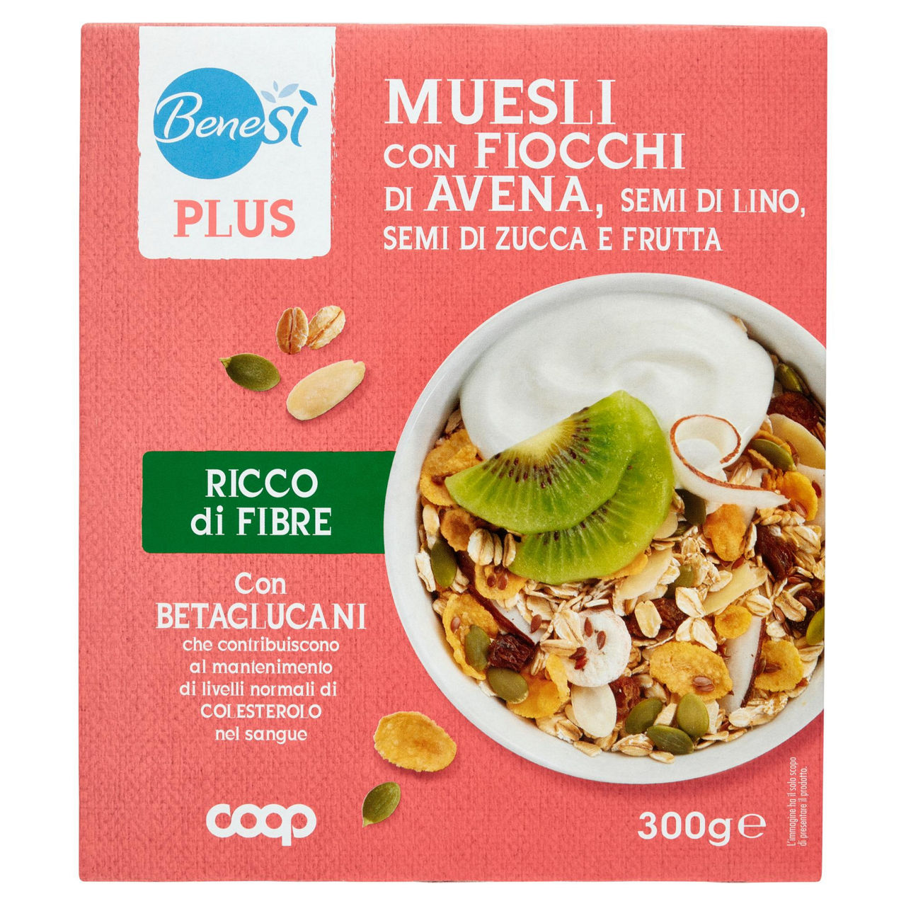 Muesli con fiocchi di avena, semi di lino, semi di zucca e frutta 300 g - Immagine 01