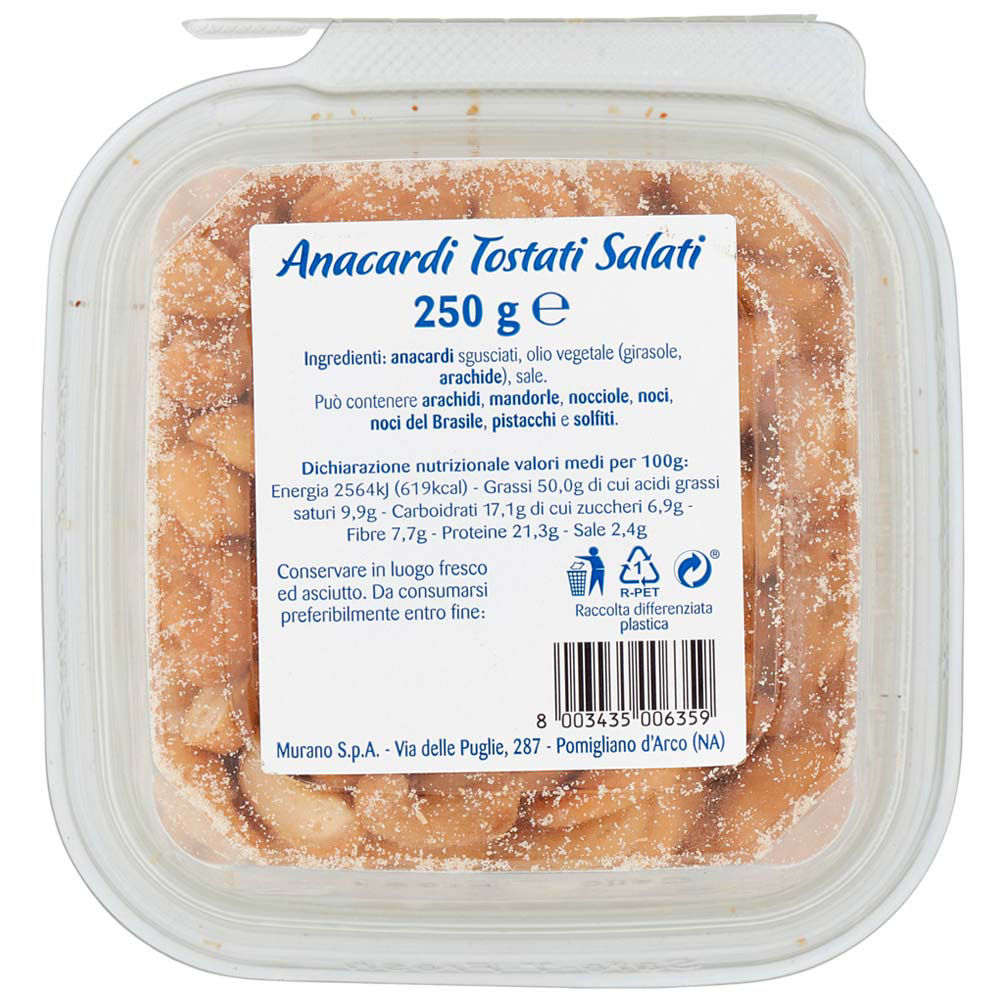 Anacardi tostati e salati 250 gr - Immagine 21