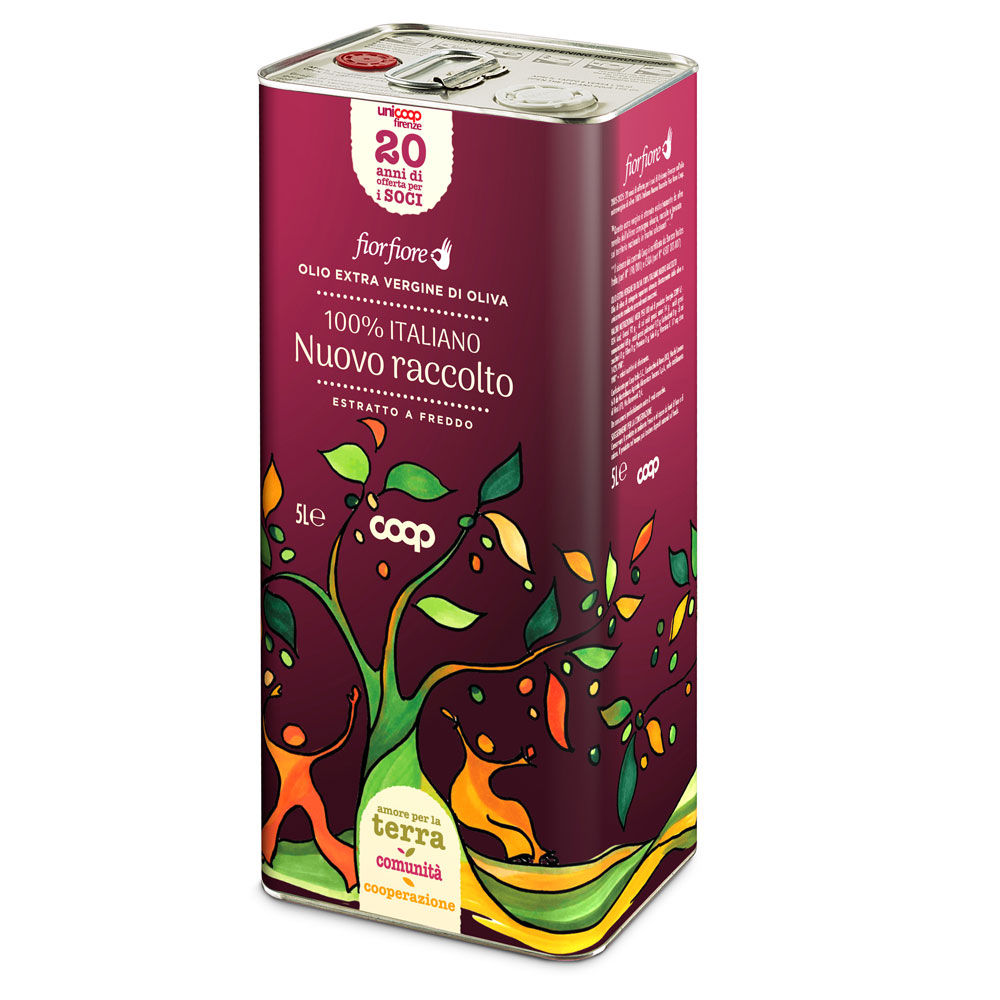 Olio extra vergine di oliva 100% italiano Nuovo Raccolto latta 5 lt - Immagine 01