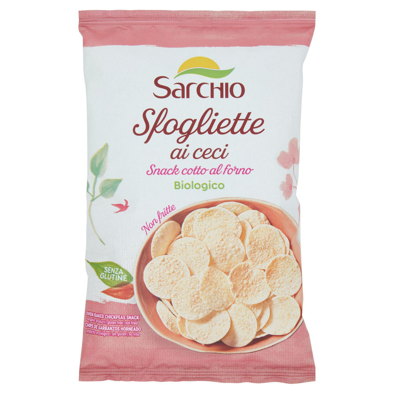 Sfogliette ai ceci bio cotte al forno senza glutine 50 gr - Immagine 01