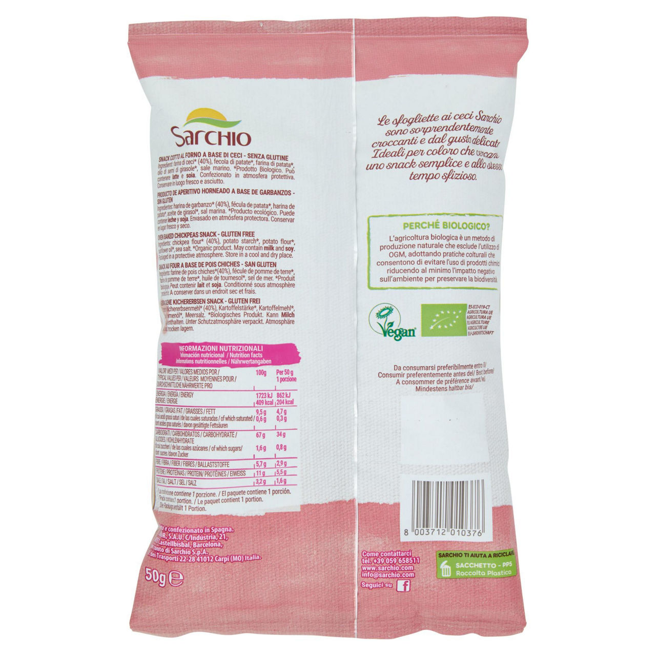 Sfogliette ai ceci bio cotte al forno senza glutine 50 gr - Immagine 31