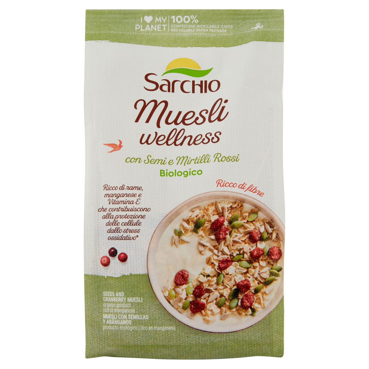 Muesli bio wellness 300 gr
