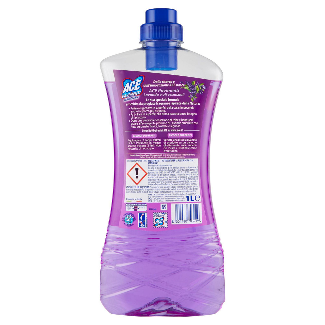 Detergente pavimenti ace igienizzante lavanda ml 1000 - Immagine 51