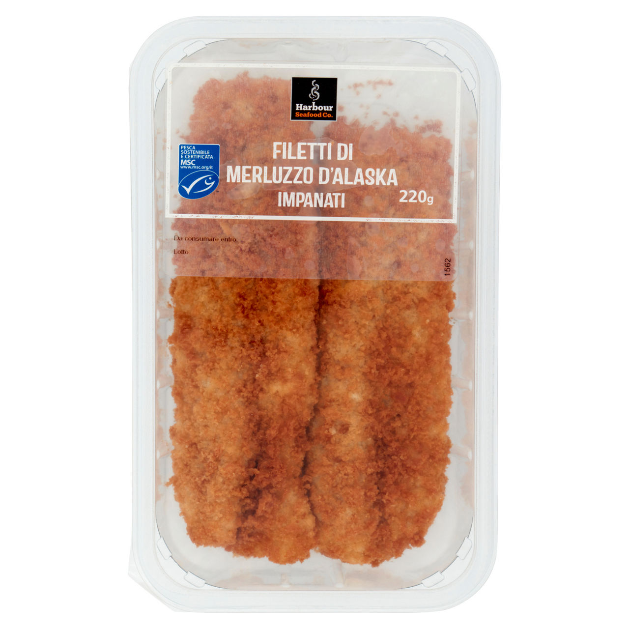 Filetti di merluzzo d'Alaska impanati 220 gr