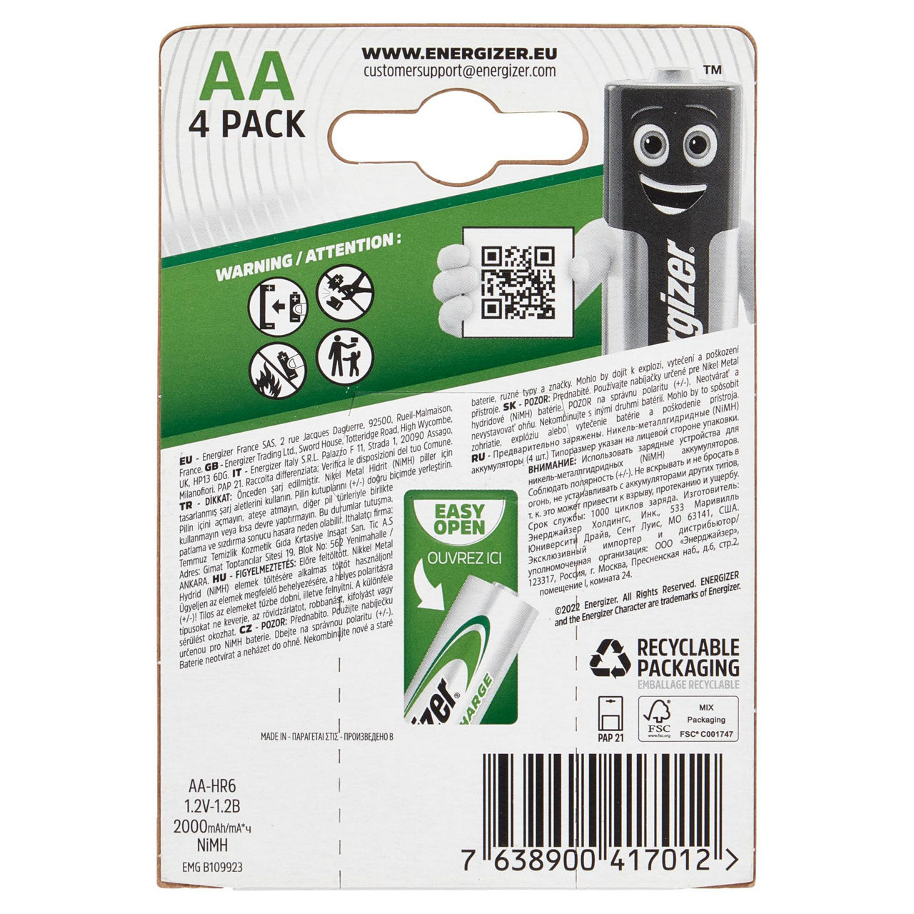 Energizer power plus aa bp4 precar. 2000 - Immagine 11