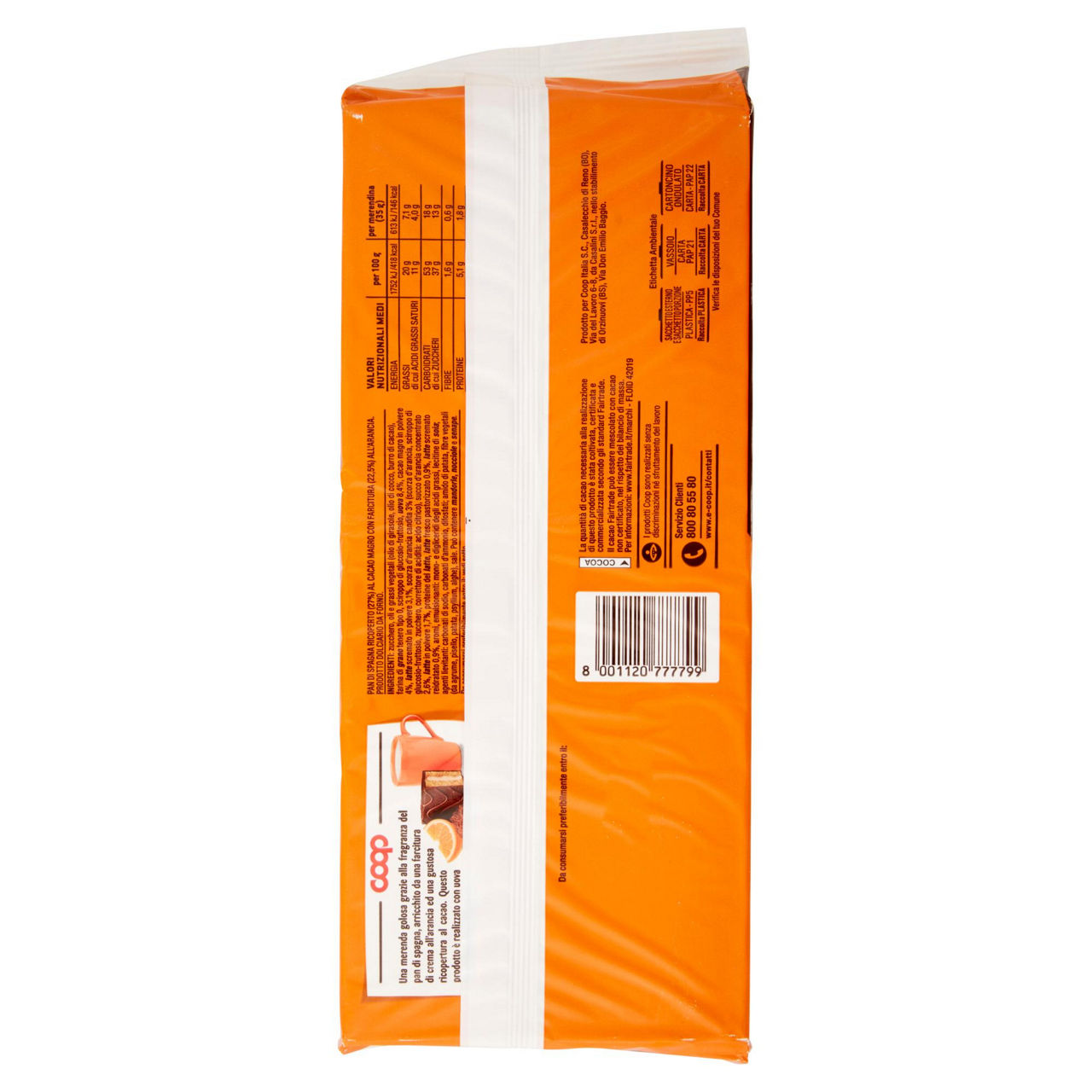Trancini ricoperti al cacao farciti all'arancia 10 pz 350 gr - Immagine 51