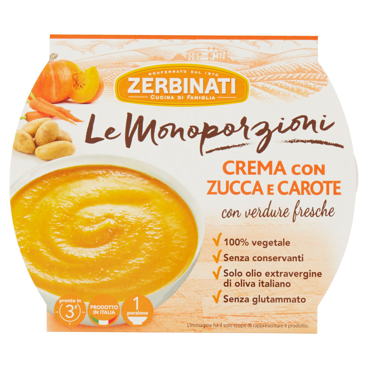 Crema con zucca e carote 310 gr - Immagine 01