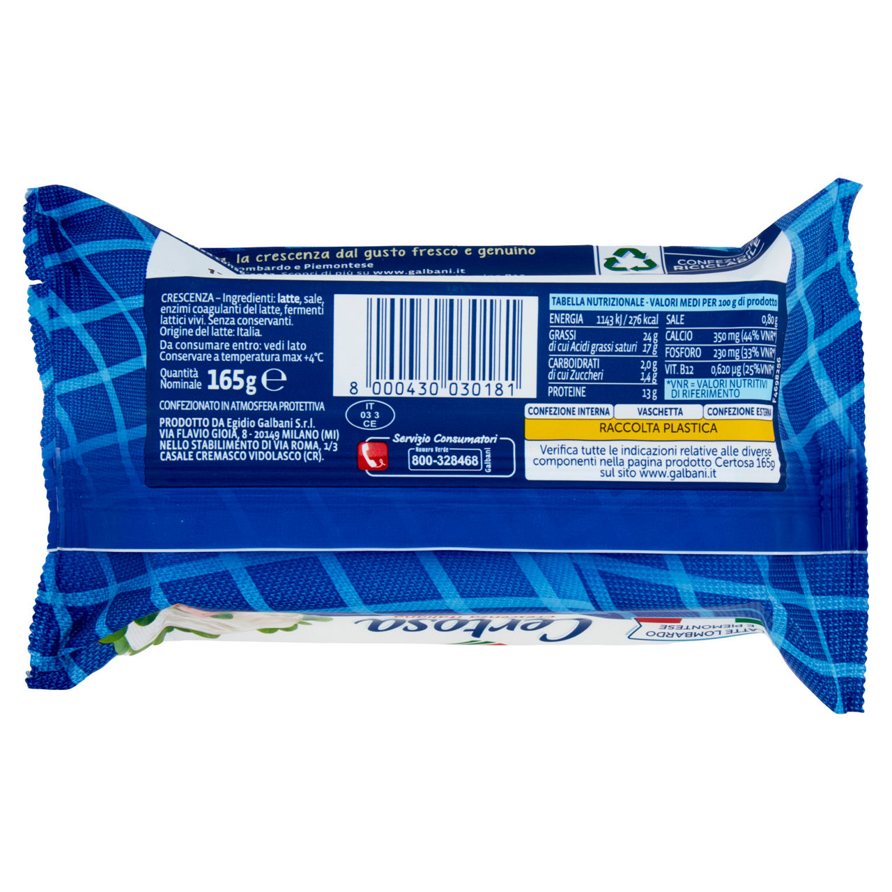 Crescenza di latte Lombardo e Piemontese 165 gr - Immagine 51