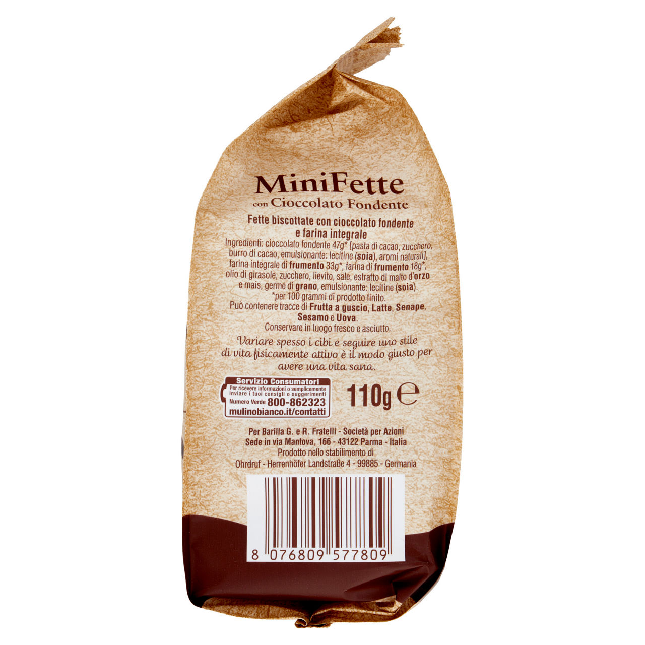Mini fette biscottate integrali con cioccolato fondente 110 gr - Immagine 21