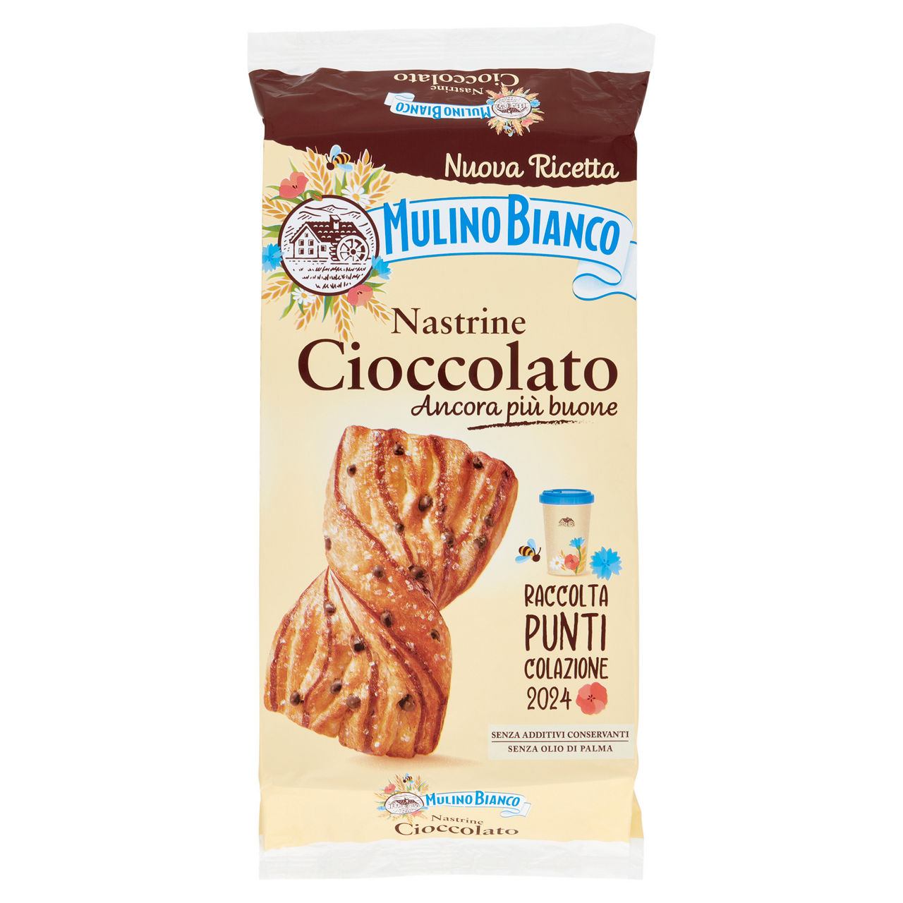 Merendine Nastrine cioccolato 6 pz 240 gr - Immagine 01