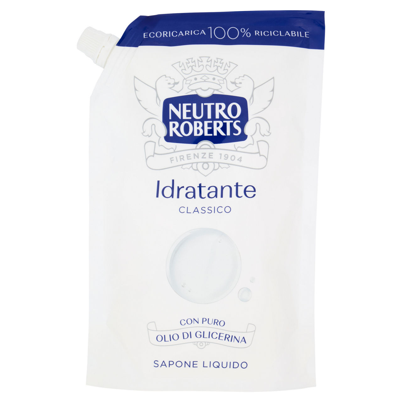 Ricarica sapone liquido ecopouch neutro roberts idratante ml400