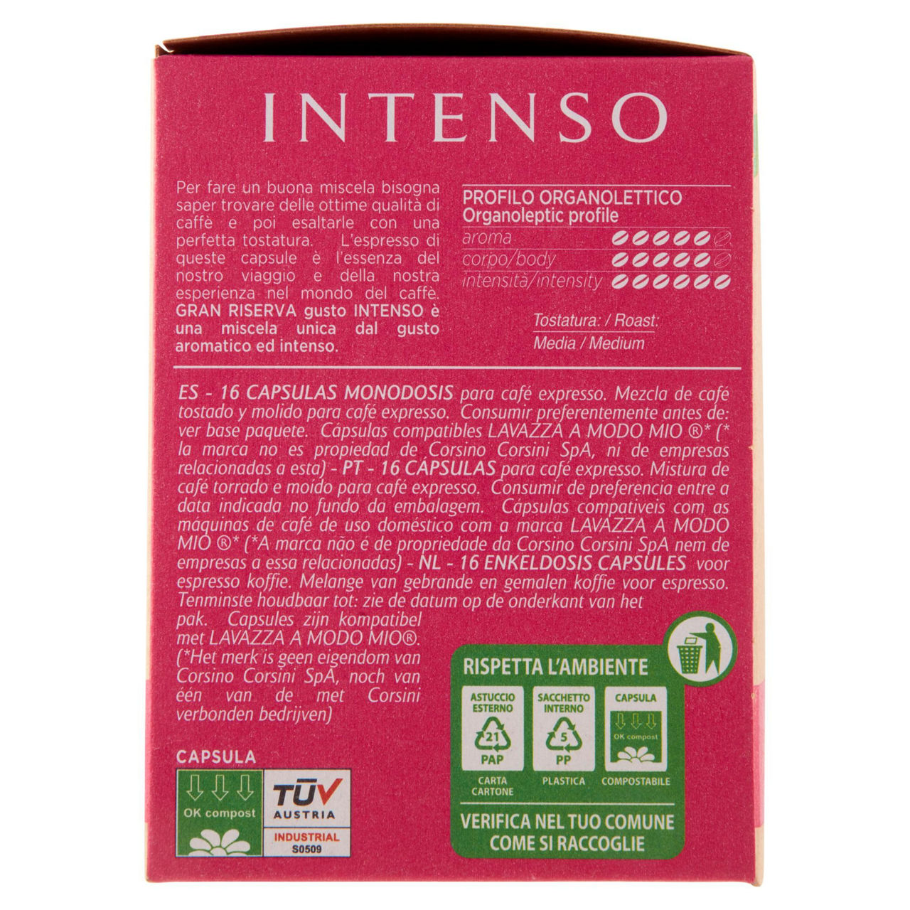 Caffè in capsule intenso compatibili con Lavazza A Modo Mio 16 pz  - Immagine 21