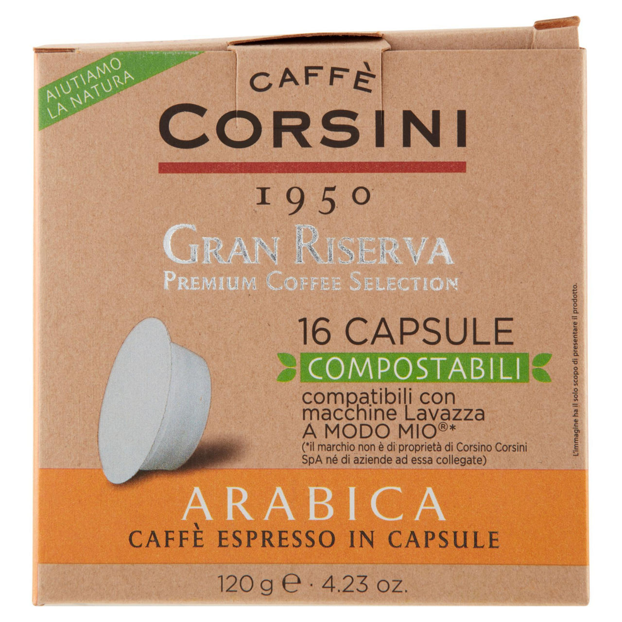 Caffè in capsule arabica compatibili con Lavazza A Modo Mio 16 pz