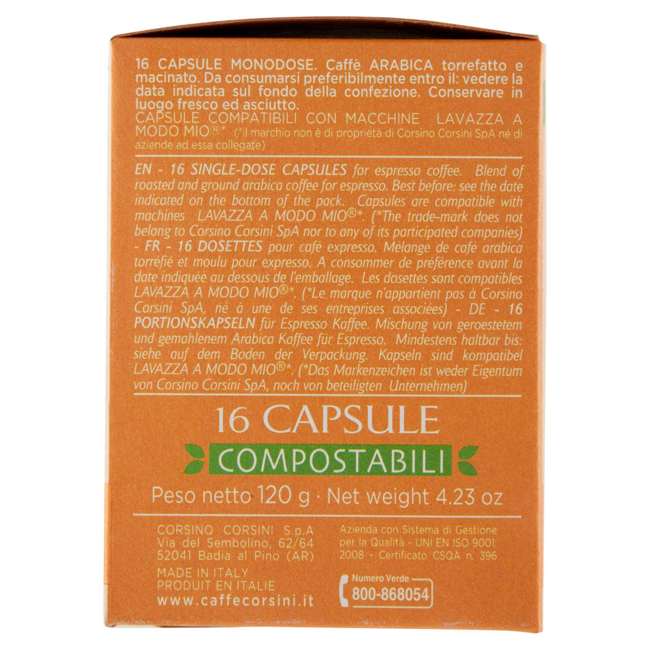 Caffè in capsule arabica compatibili con Lavazza A Modo Mio 16 pz - Immagine 21