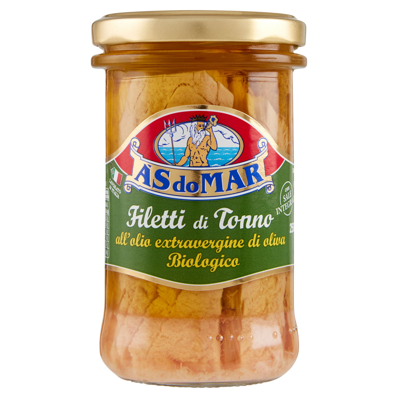 Filetti di tonno all'olio extravergine di oliva bio e sale integrale 250 gr - Immagine 01