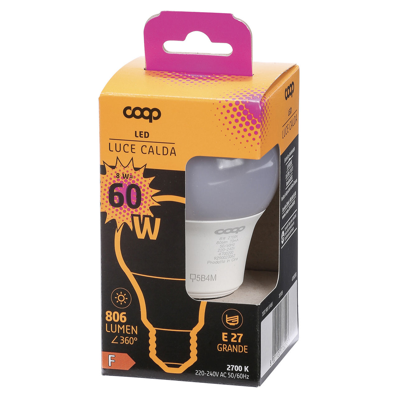 Led goccia coop 60w e27 806lm a+