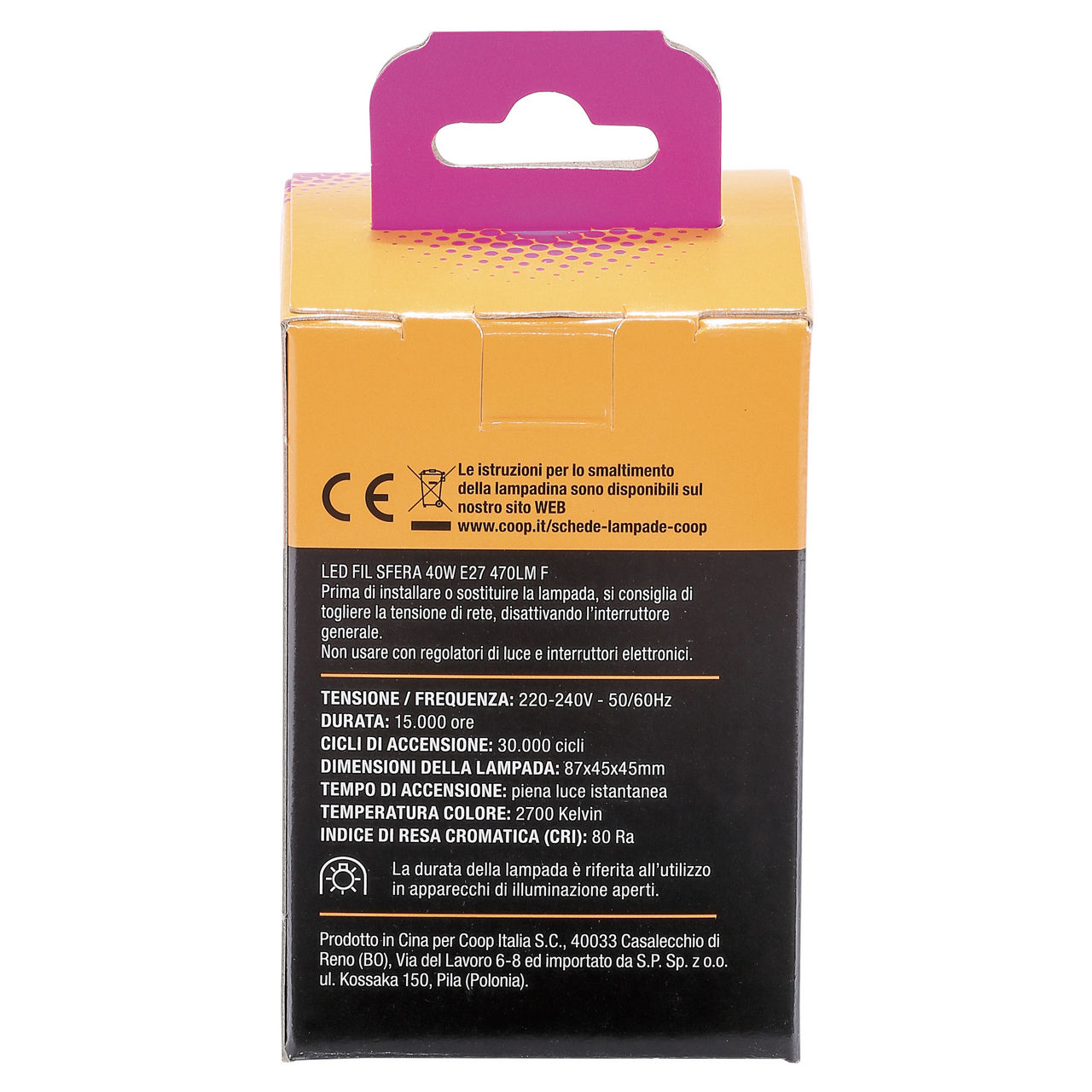 Led sfera coop 40w e27 470lm a+ - Immagine 11