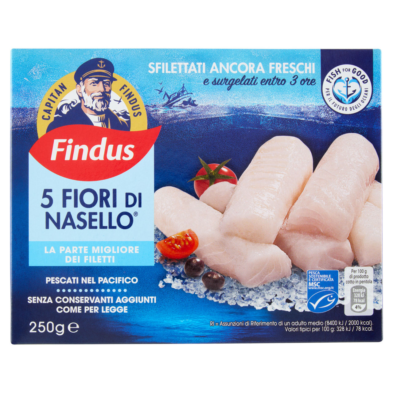 Fiori di nasello del Pacifico surgelati 250 gr