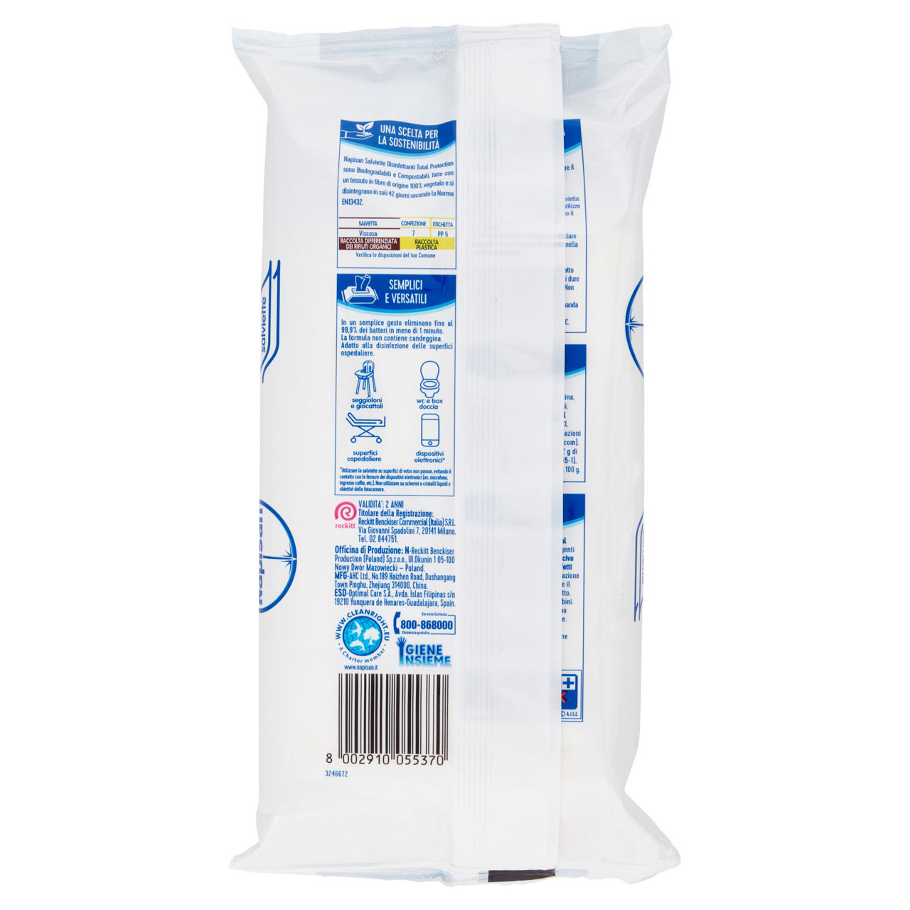Salviette disinfettanti total protection classic biodegradabili 80 pz - Immagine 11