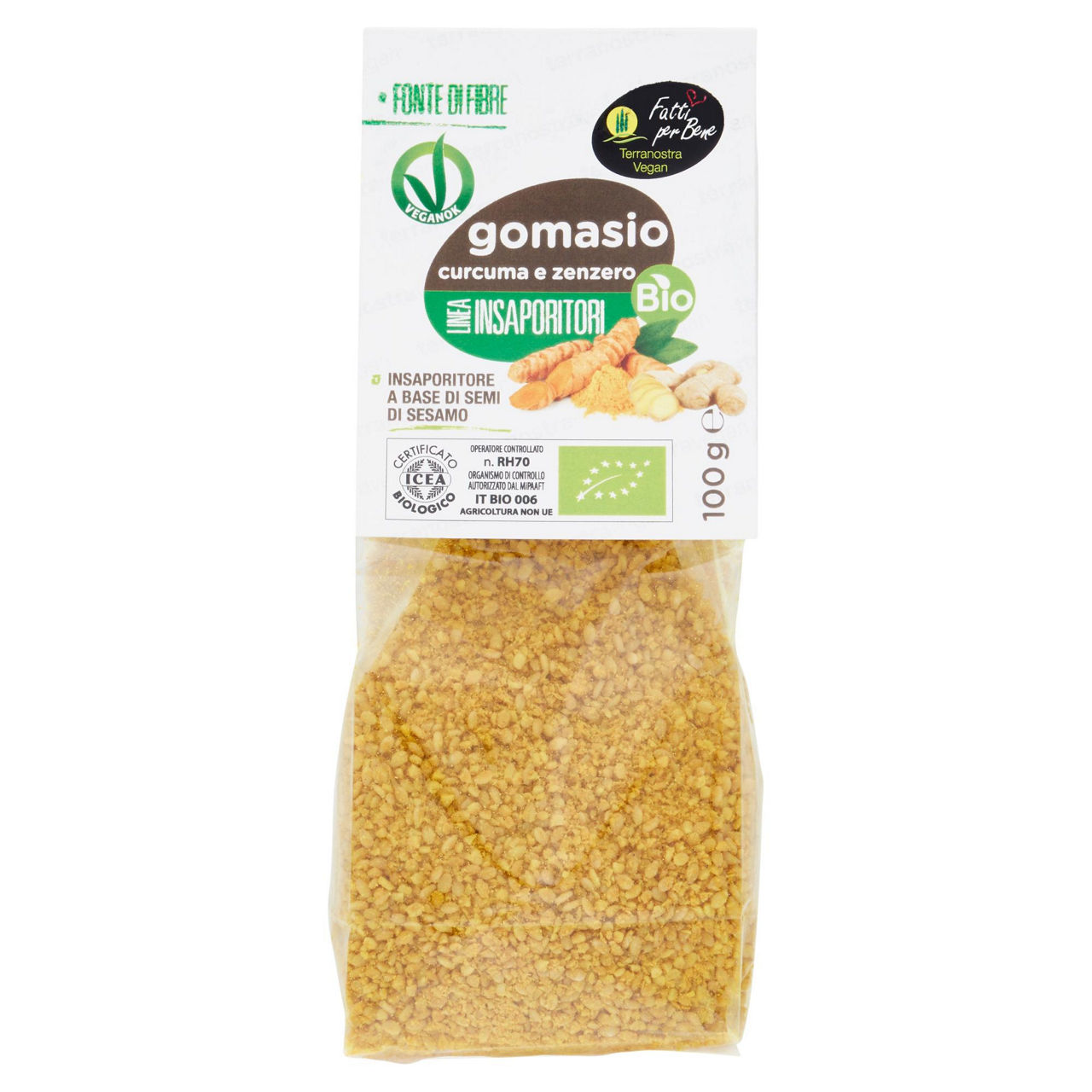 INSAPORITORE GOMASIO CURCUMA E ZENZERO BIO G100 - Immagine 01