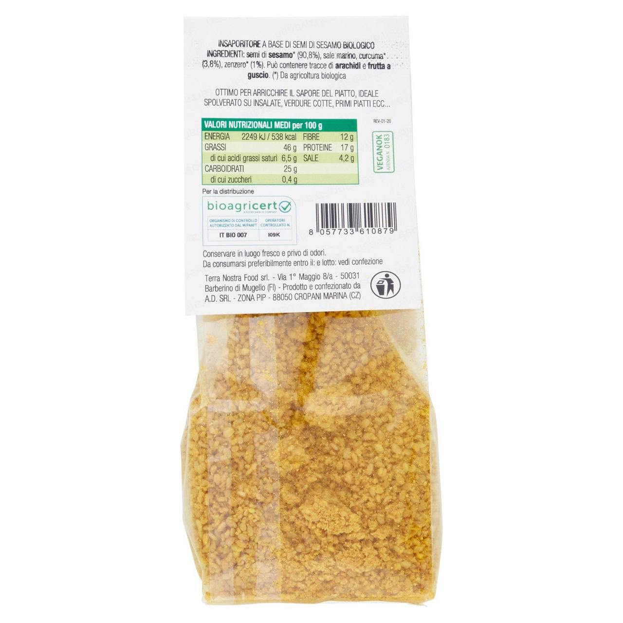 INSAPORITORE GOMASIO CURCUMA E ZENZERO BIO G100 - Immagine 41