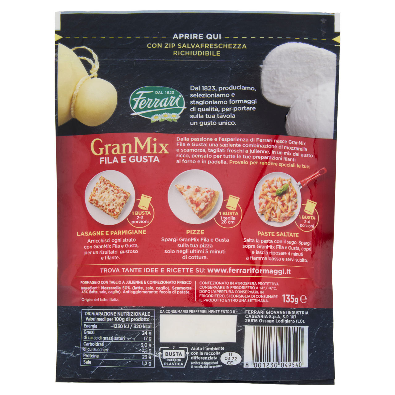 Formaggio grattugiato mozzarella e scamorza 135 gr - Immagine 51