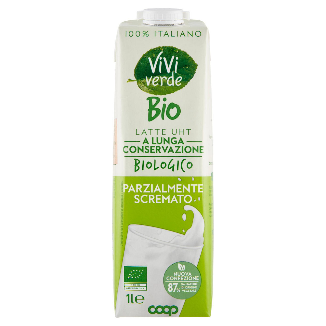 Latte parzialmente scremato bio a lunga conservazione 1 lt - Immagine 01