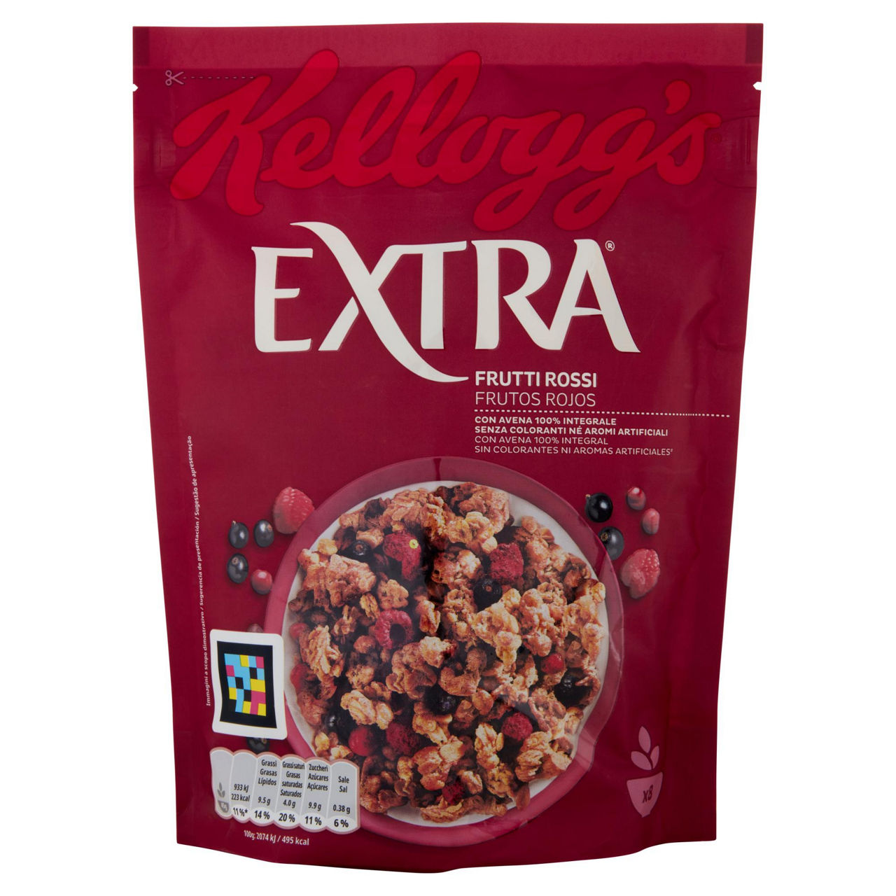 Muesli con frutti rossi 375 gr