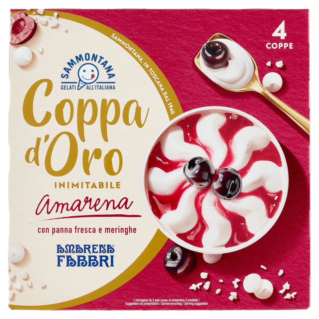 Coppa gelato alla panna e amarena 4 pz 360 gr