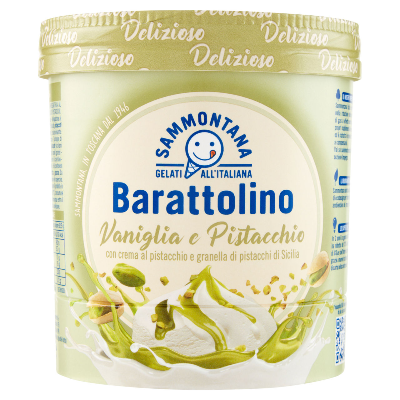 Gelato alla vaniglia con granella di pistacchi 500 gr - Immagine 01