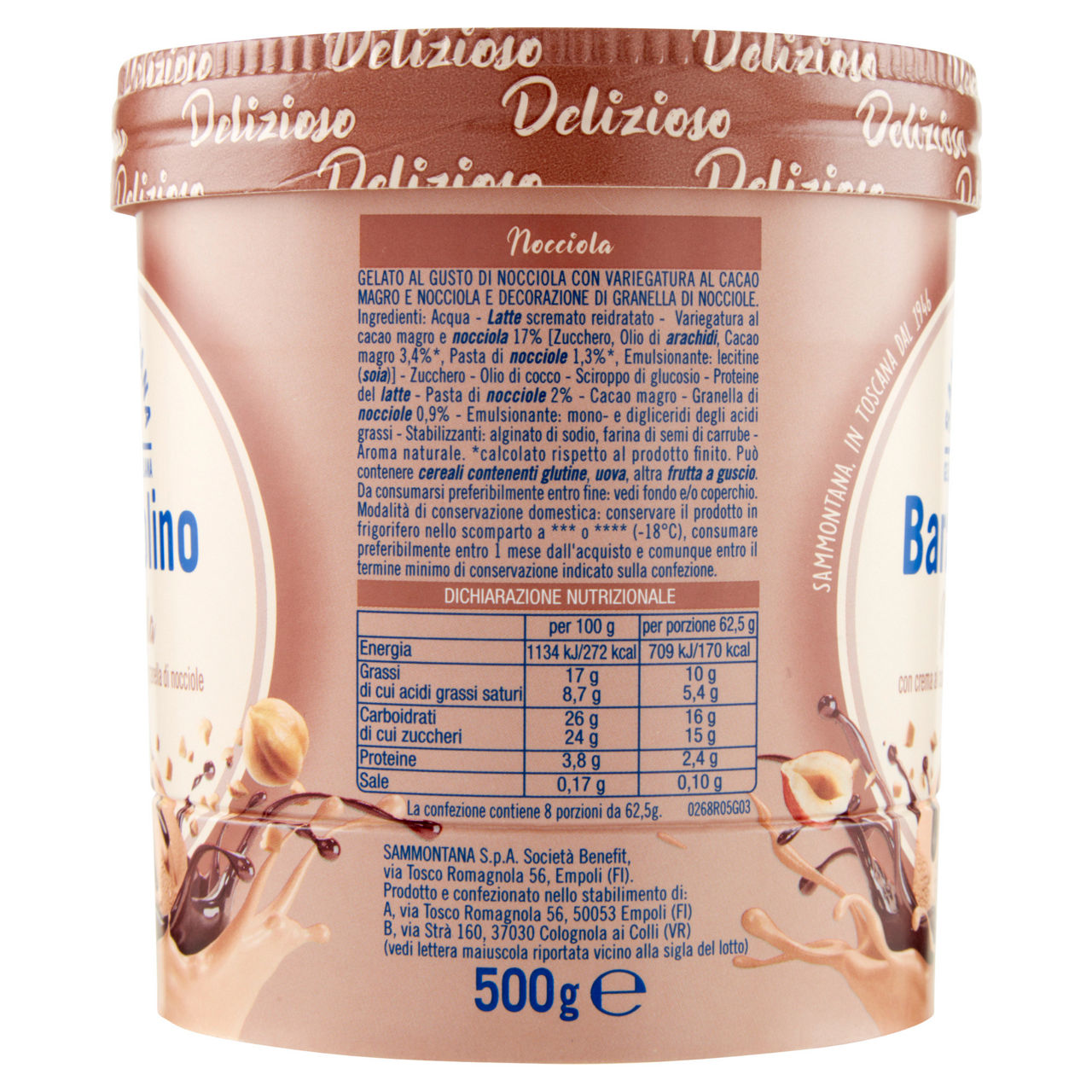 Gelato alla nocciola con cacao e granella di nocciole 500 gr - Immagine 41