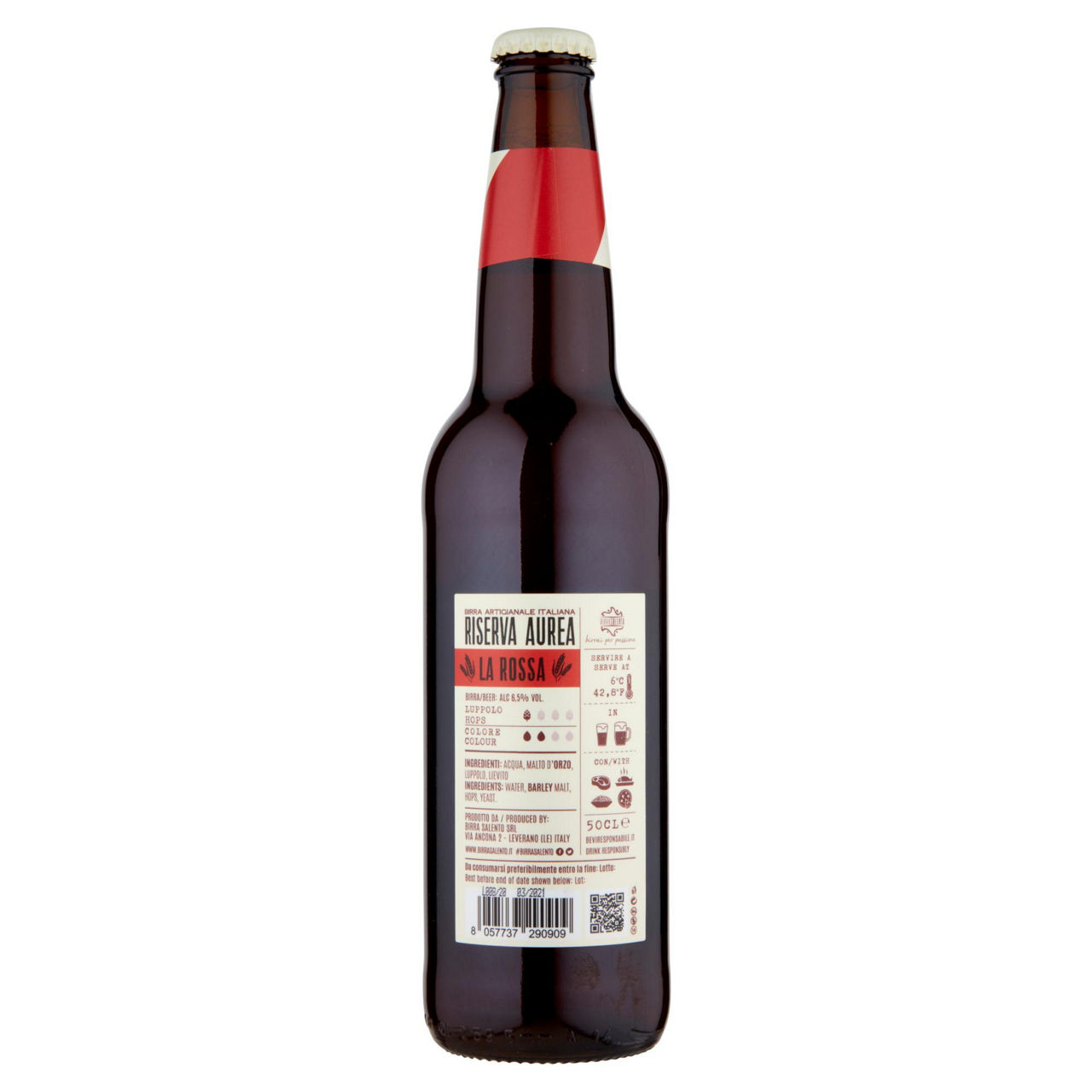 Birra riserva aurea rossa 6,5 gradi birra salento bottiglia ml 500 - Immagine 11