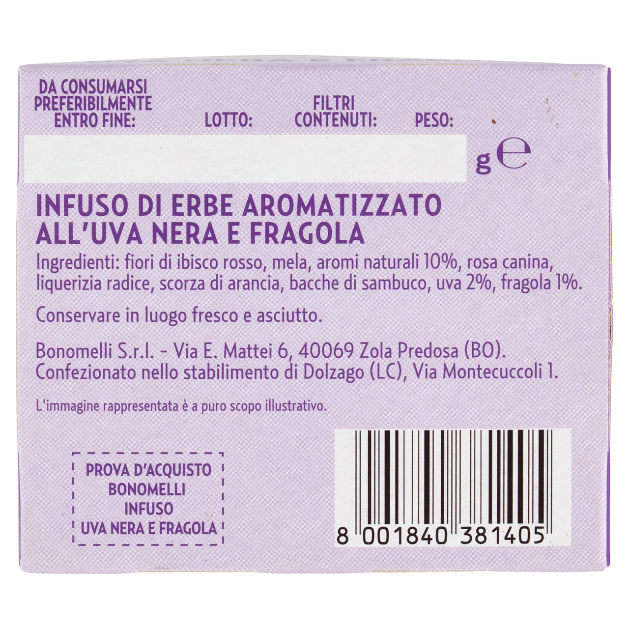 Infuso fruttoso uva nera e fragola 12 filtri - Immagine 41