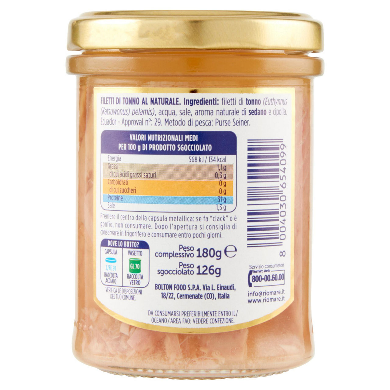 Filetti di tonno al naturale 126 gr - Immagine 11