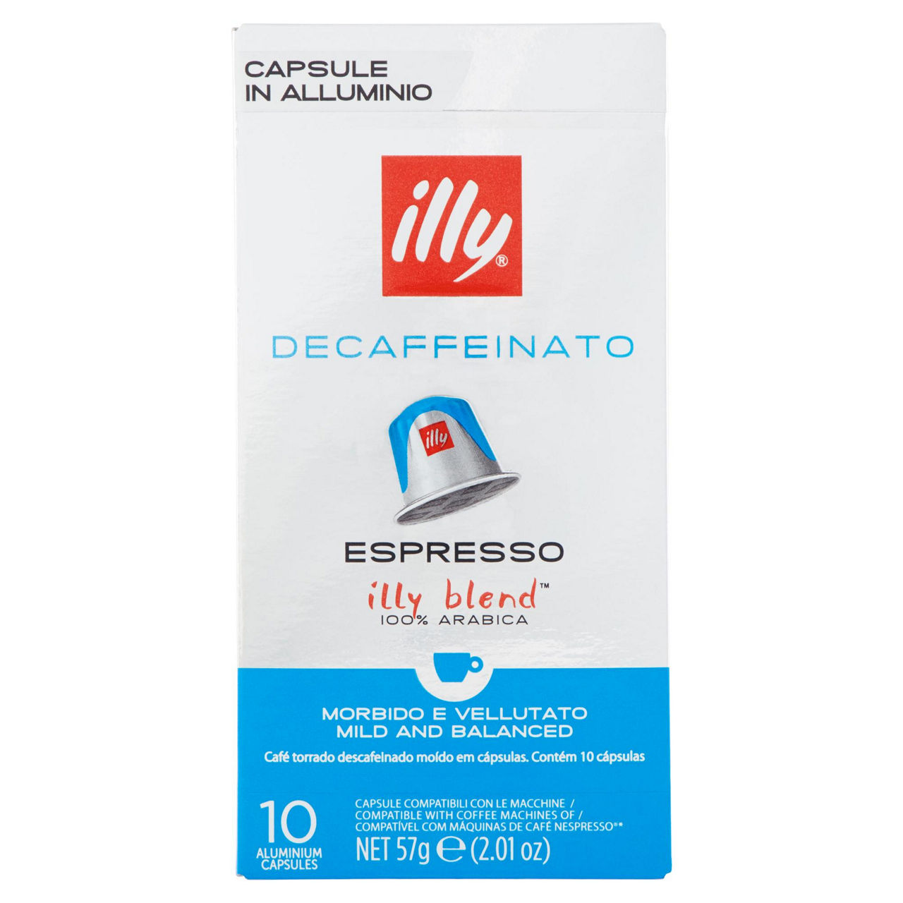 Caffè in capsule macinato decaffeinato 10 pz